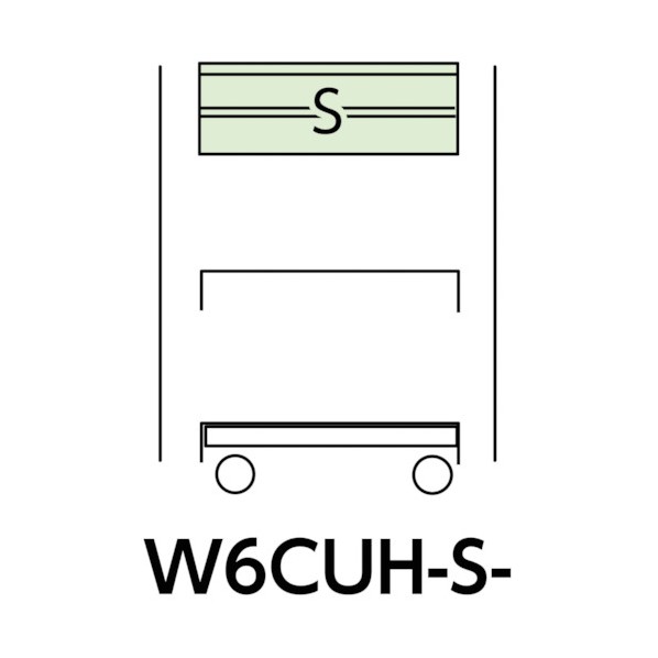 山金工業 スペシャルワゴン 移動式 キャビネット浅型2段×1個アイボリー W6CUH-S-IV 1点