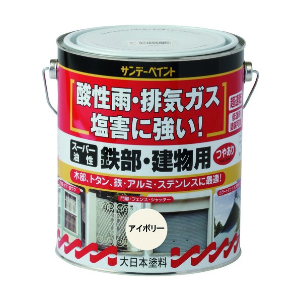※法人専用品※サンデーペイント スーパー油性鉄部・建物用 ライトグリーン 1600M 251346 1点