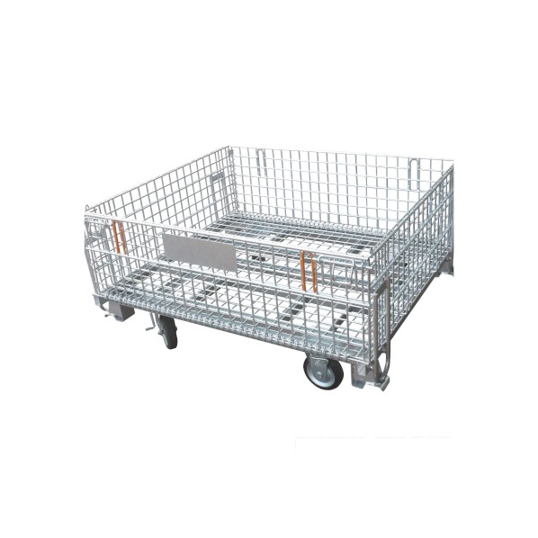 ※法人専用品※伊藤製作所 吊上げ式かご型パレットL型350Aキャスター付 PM-LPC-350A 1台