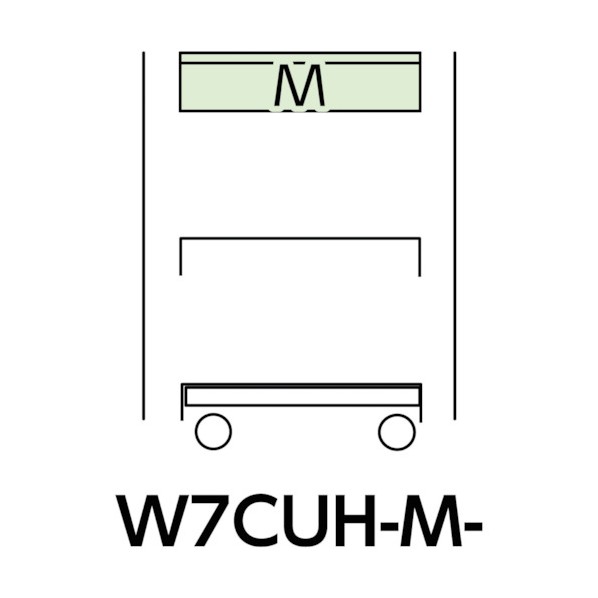 山金工業 スペシャルワゴン 移動式 キャビネット深型1段×1個グリーン W7CUH-M-G 1点