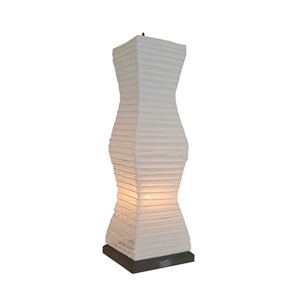 彩光デザイン 和風照明テーブルランプ 揉み紙&times;麻葉白 W140mm&times;D140mm&times;H480mm SS-3080｜DIY FACTORY ONLINE SHOP 8,894円