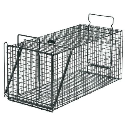栄ヒルズ Dタイプ 捕獲器ジャンボ ブラック W310xH360xD750 (フレーム高450　メッシュサイズ23x23)線材径:φ3.0mm AG-3｜DIY FACTORY ONLINE SHOP