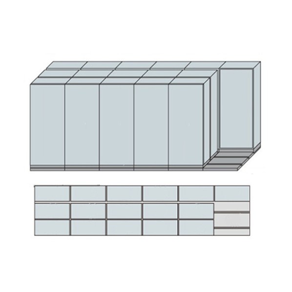 ナイキ NW型並行民族大移動書庫用軍事基地 W5490×D1260×H2272 MNW-3621-BBB 1点