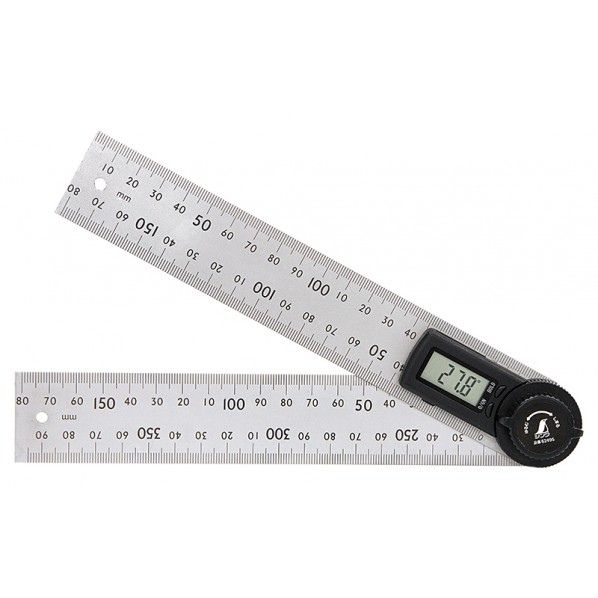 ※法人専用品※シンワ測定 デジタルプロトラクター 20cm ホールド機能付 校正証明書+トレサビリティ体系図付 217X35X20mm 62495 1個|DIY FACTORY ONLINE SHOP