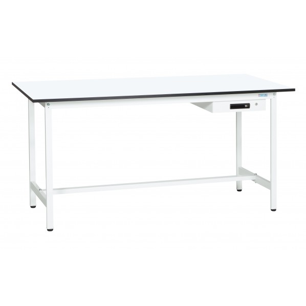 サカエ軽量作業台(KADタイプ/耐荷重180kg/メラミン天板/H900/引出付/固定式)W1500×D900×H900mmKAD-159AMW|DIY FACTORY ONLINE SHOP