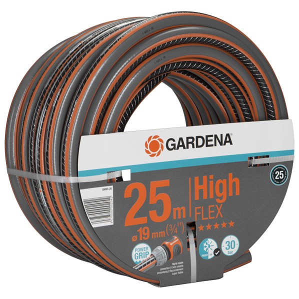 GARDENA(ガルデナ/ガルディナ)コンフォート HighFLEXホース 19mm(3/4インチ) 長さ25mオレンジ/黒18083-20