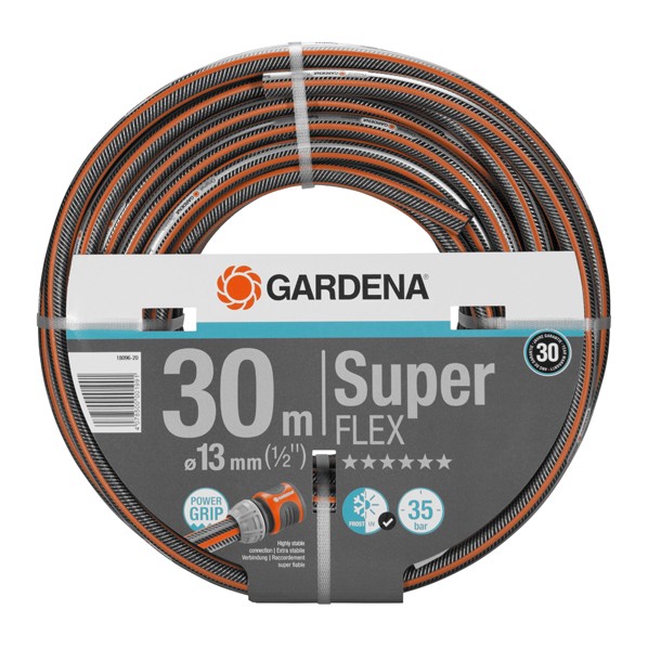 GARDENA(ガルデナ/ガルディナ)プレミアム SuperFLEXホース 13 mm(1/2インチ) 長さ30mオレンジ/黒18096-20