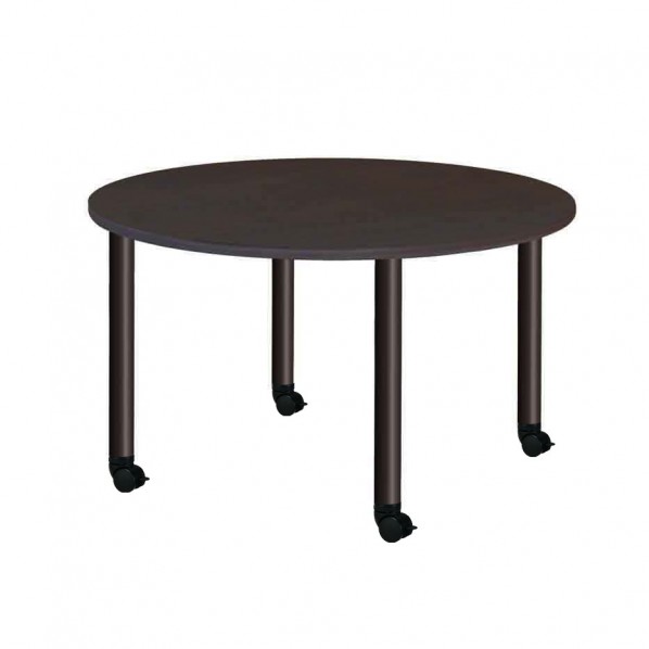 タック販売 施設向けテーブル(2本固定脚＋2本キャスター脚)※継脚付 〇1200*H656/696/736 ダークブラウン UFT-4K12R-DB-L2 1台 26,207円
