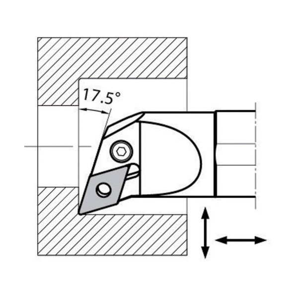 京セラ 内径加工用ホルダ 297 x 54 x 50 mm S32S-PDQNR15-44 1｜DIY FACTORY ONLINE SHOP