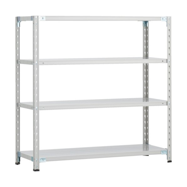 トラスコ CB型セミボルトレス軽量棚 1800X450XH1200 4段 WG色 CB-4644-WG 1台