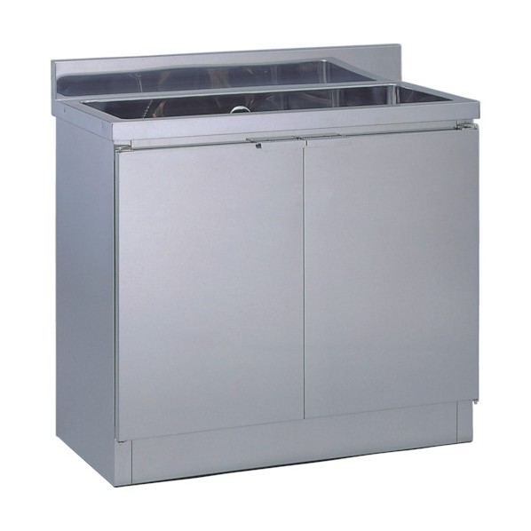 テラオカ 1-64CS 収納家具式シンク1槽 SUS430 10-1110-10 1点