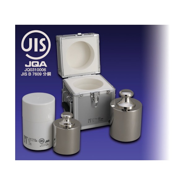 新光電子 JISマーク付基準分銅型円筒分銅(黄銅クロムメッキ) 5G M2級 M2CBB-5GJ 1点