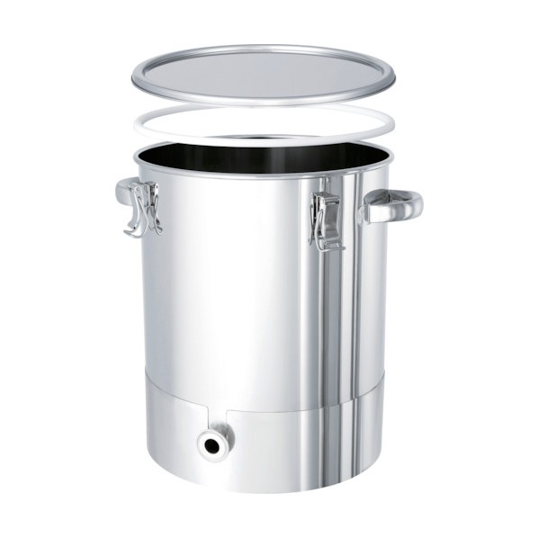 日東金属工業 日東　ＰＴＦＥパッキン付底部勾配型密閉容器　２０Ｌ KTT-CTH-PTFE-30｜DIY FACTORY ONLINE SHOP