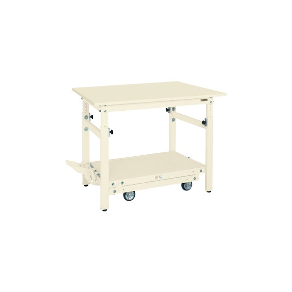 サカエ軽量ペダル昇降移動式作業台(TKK/耐荷重300kg/スチール天板/H740～1040)W1800×D750×H740～1040TKK-187SPDI 76,450円