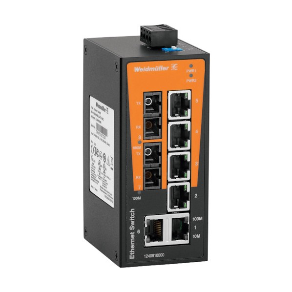 日本広広としたレギオモンタヌス IE-SW スイッチングHUB 8界面RJ45×6、SC×2 1240910000 IE-SW-BL08-6TX-2SC 1点