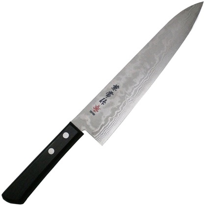 関兼常 17層ダマスカス 黒合板柄 牛刀 全長335mm 刃渡り210mm KC-301|DIY FACTORY ONLINE SHOP
