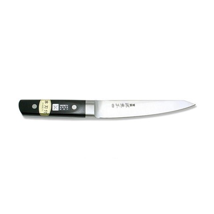 関兼常 源兼正　Mシリーズ　全鋼　口金付　黒合板柄　骨スキ（丸） 全長270mm、刃渡り150mm KC-710
