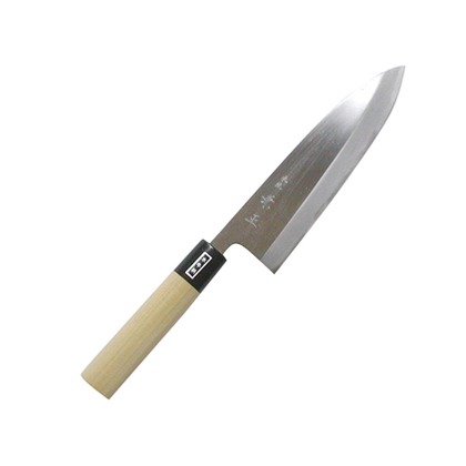 関兼常 本匠 兼正 Gシリーズ 霞研 水牛口付 朴柄 和包丁 相出刃 刃渡り195mm G-33