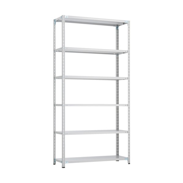 トラスコ CB型セミボルトレス軽量棚 1200X600XH2400 6段 WG色 CB-8466-WG 1台