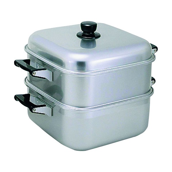 TKG アルマイト角型蒸器 28cm 一重 28cm 一重 AMS71281 1個