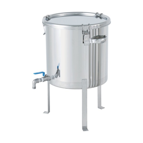 日東金属工業 日東　ボールバルブ付密閉容器平鋼脚付　１５Ｌ CTHV-FL-27