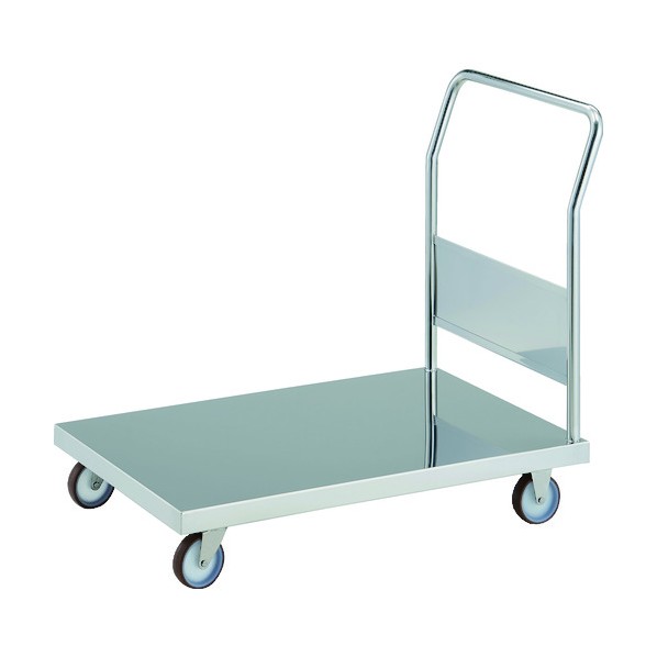 ※法人専用品※トラスコ 抗菌ステンレス天板台車 φ100NU 800&times;450 KAS-3-100NU 1点｜DIY FACTORY ONLINE SHOP