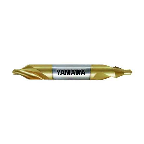 ヤマワ コーティング弱ねじれ溝A形60° センタ穴ドリル CD-S V 4X60°X10 CD-S-V-4X60X10 1点