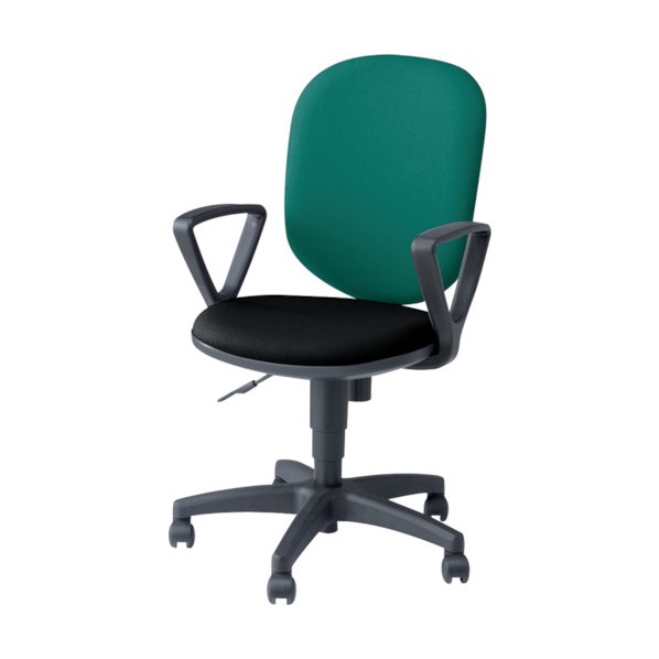 ※法人専用品※ナイキ 事務用チェア 背:グリーン/座:ブラック 固定肘付 ハイバック SER513F-GRB 1点｜DIY FACTORY ONLINE SHOP