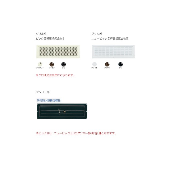KANAI ビッグII軒裏風通し鉄器S ダンパー付 一種独特防火備え付ける仕様模様品 BGIISアFD 象牙色 1030573040 12個 その他-花・ガーデン・DIY