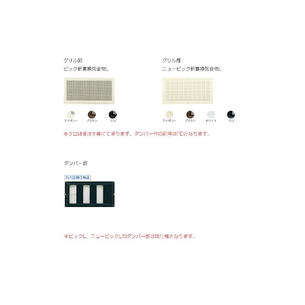 KANAI ニュービッグ軒裏換気金物L グリルのみ NBGLア アイボリー 1030573112 20個｜DIY FACTORY ONLINE SHOP