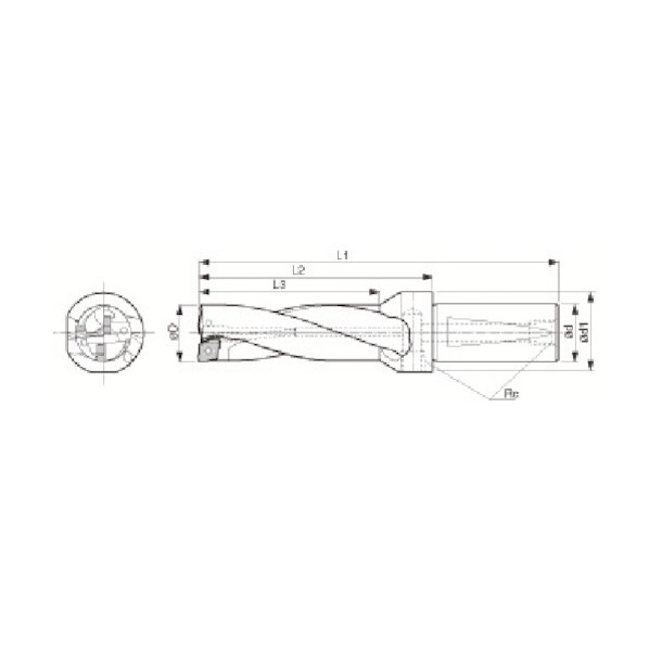 京セラ ドリル用ホルダ 360 x 50 x 50 mm S25DRZ226608 1｜DIY FACTORY ONLINE SHOP