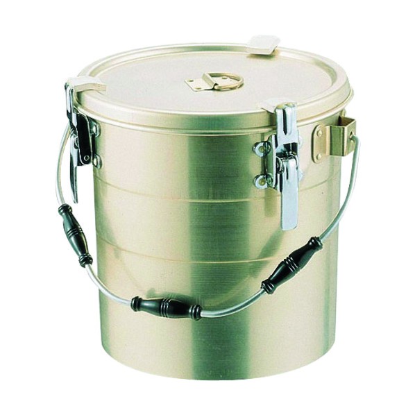オオイ金属 アルマイト 丸型二重クリップ付食缶 238-A (10l) (10l) ASY15238 1個