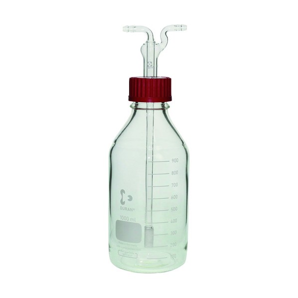 柴田科学の科目 ねじ口洗い濯ぎびん 円柱ろ波器付 1000mL 014680-1000 1個