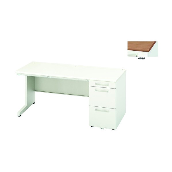 ※法人専用品※ナイキ 片袖デスク (ロングストローク引出し) XEHH167H-WMW 1点｜DIY FACTORY ONLINE SHOP 59,950円