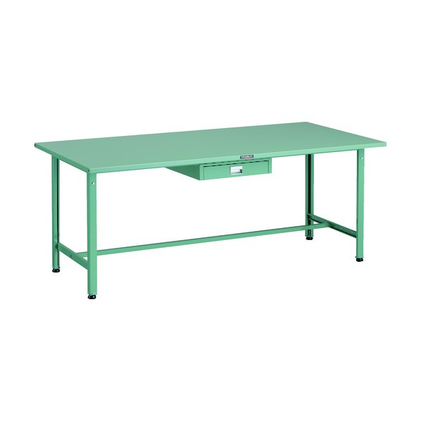 ※法人専用品※トラスコ SAE型軽量作業台 薄型1段引出シ付 1800&times;900 GN色 SAE-1809UDC1 1点｜DIY FACTORY ONLINE SHOP