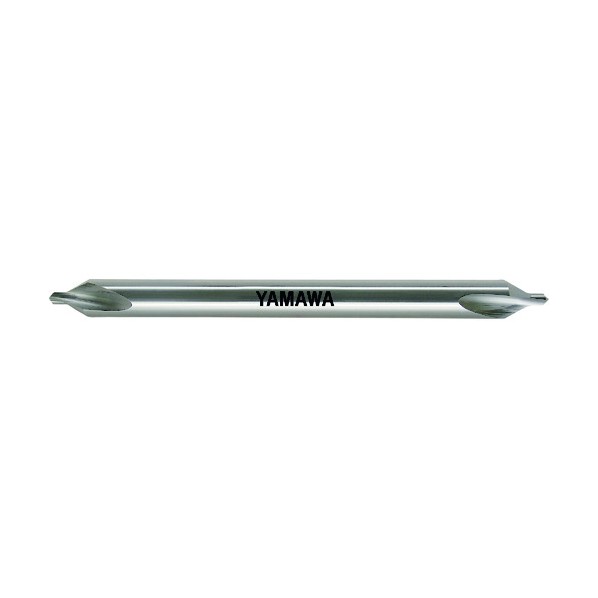 ヤマワ ロングシャンク弱ねじれ溝A形60° センタ穴ドリル CD-SL L200 4X60°X10 CD-SL-200-4X60X10 1点