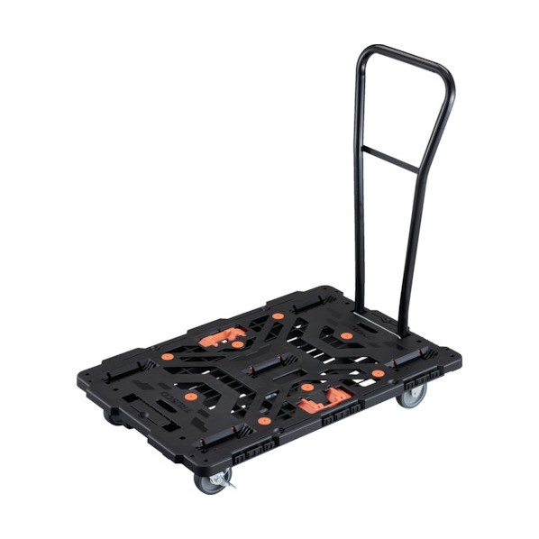 トラスコ 連結式樹脂製平台車 ビートル 900X600 自在3輪 内2輪ストッパー付 脱着式ハンドル付 とめたろう付 BT900J3S2H-E100T 1点