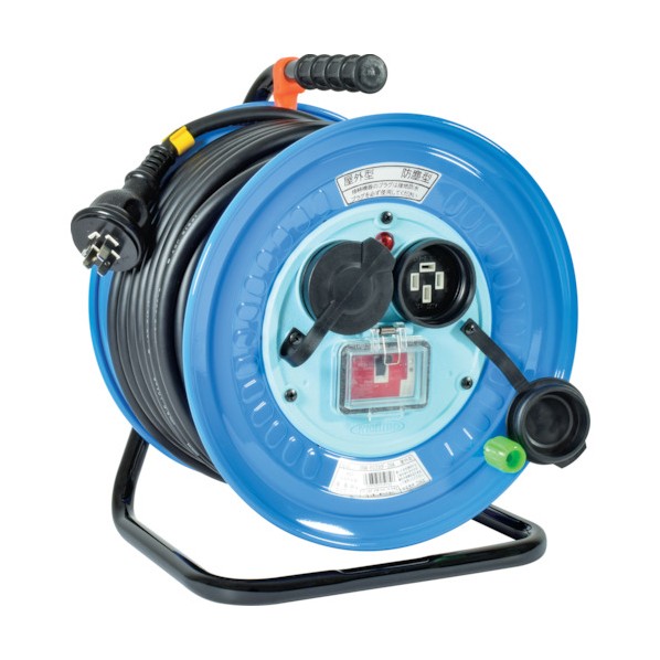 日動工業 防雨･防塵型 動力用電工ドラム 三相200V 4芯 アース付 30m DNW-EC330F-20A 1台