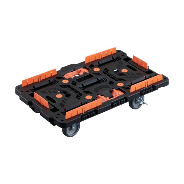 トラスコ 繋ぎ合わせる式脂製平台車 ビートル 700X450 自在5輪 内2輪ストッパー付 柵 とめたろう付 BT700KJ5S2-E100T 1点
