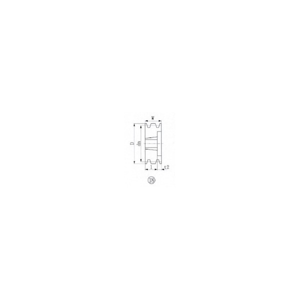 エバオン ブッシングプーリーＳＰＺ１６０ｍｍ溝数６ 205 x 205 x 80 mm SPZ160-6 1｜DIY FACTORY ONLINE SHOP