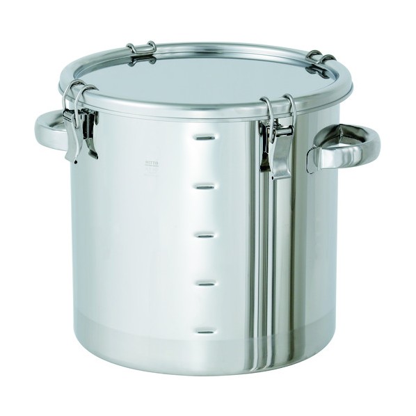 日東 日東 ステンレス鋼密閉入れもの 目盛付(ゼムクリップ式/PTFE) 70L CTH-M-PTFE-43H 1個
