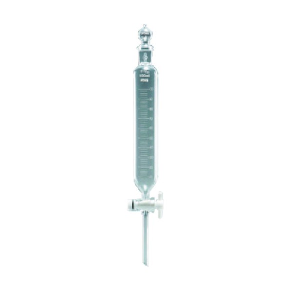 東京硝子器械 透明円筒分液ロートTFコック球栓200mL 000-15-66-03 1点