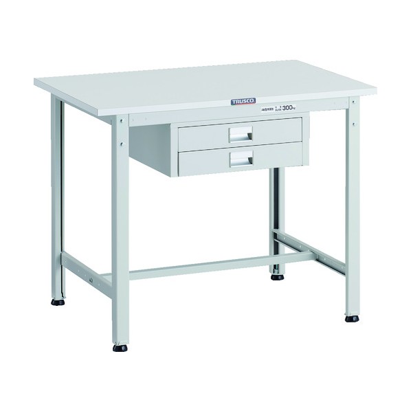 ※法人専用品※トラスコ AE型軽量作業台 薄型2段引出シ付 900×600 W色 AE-0960UDC2 W 1点|DIY FACTORY ONLINE SHOP