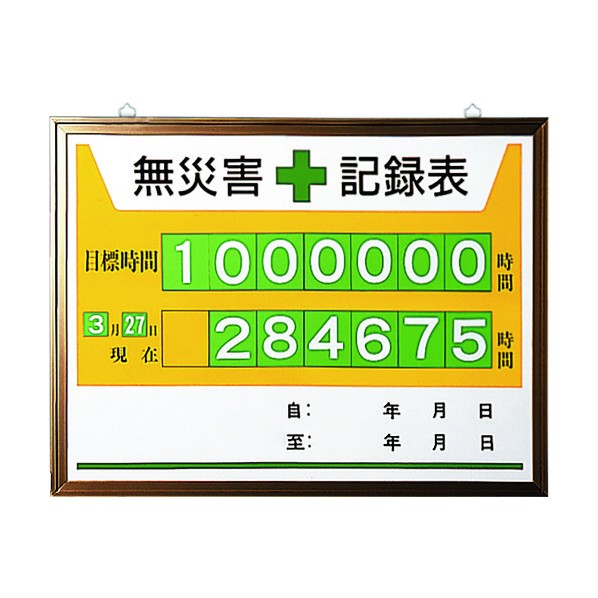 ユニットユニット 無災害記録表867-15A