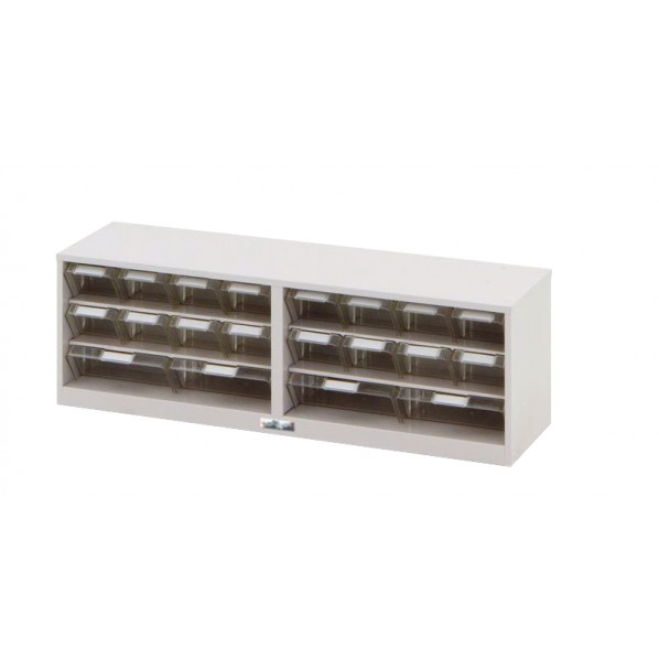 ※法人専用品※山金工業 パーツキャビネット 本体…パールピンク色、引出し…透明 PK-803CN 1台