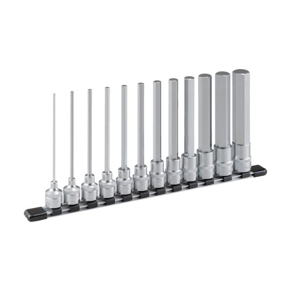 トネ 超ロングヘキサゴンソケットセット(保持者付)12pcs HH412LL 1Ｓ