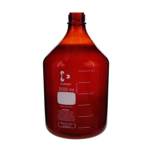 柴田科学 耐熱ねじ口びん 茶褐色 びんのみ 3500mL 3.5L 茶褐色 017210-35004 1個