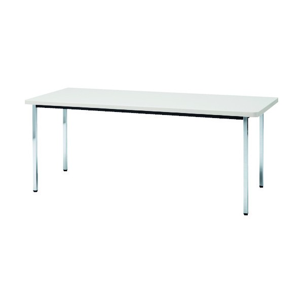 ※法人専用品※トラスコ(TRUSCO) 会議用テ-ブル 角脚 下棚無シ 1200×750×H700 ホワイト TDS1275-W 1点