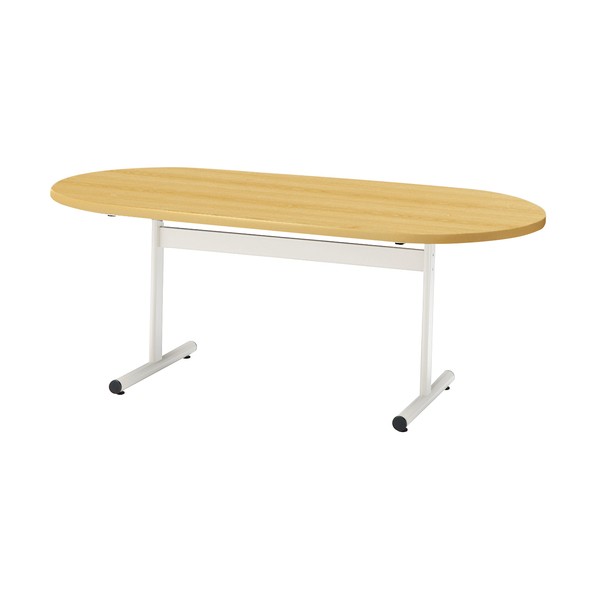 ※法人専用品※藤沢工業 ミーティングテーブル TT-TW 楕円型 1800×750 メープル TT-TW1875R-MP 1点