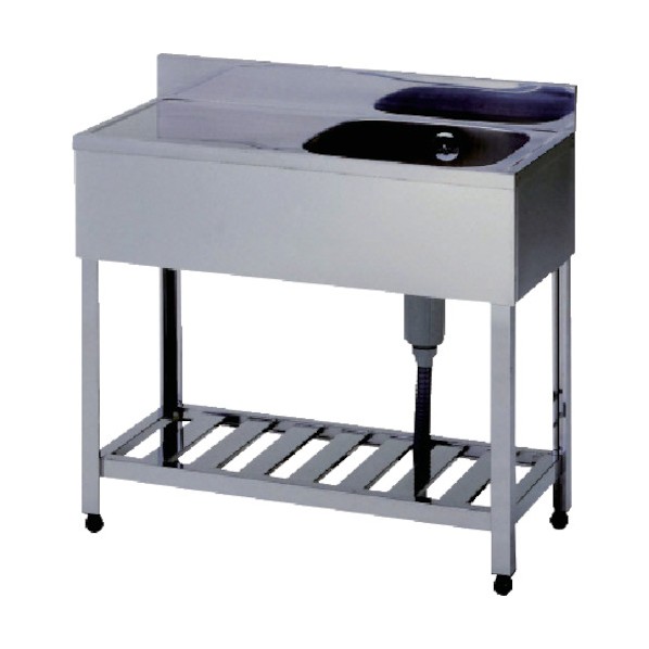 ※法人専用品※東製作所 一槽水切シンクBG無ホース付左水槽900×450×800 KPMC1-900-L 1台